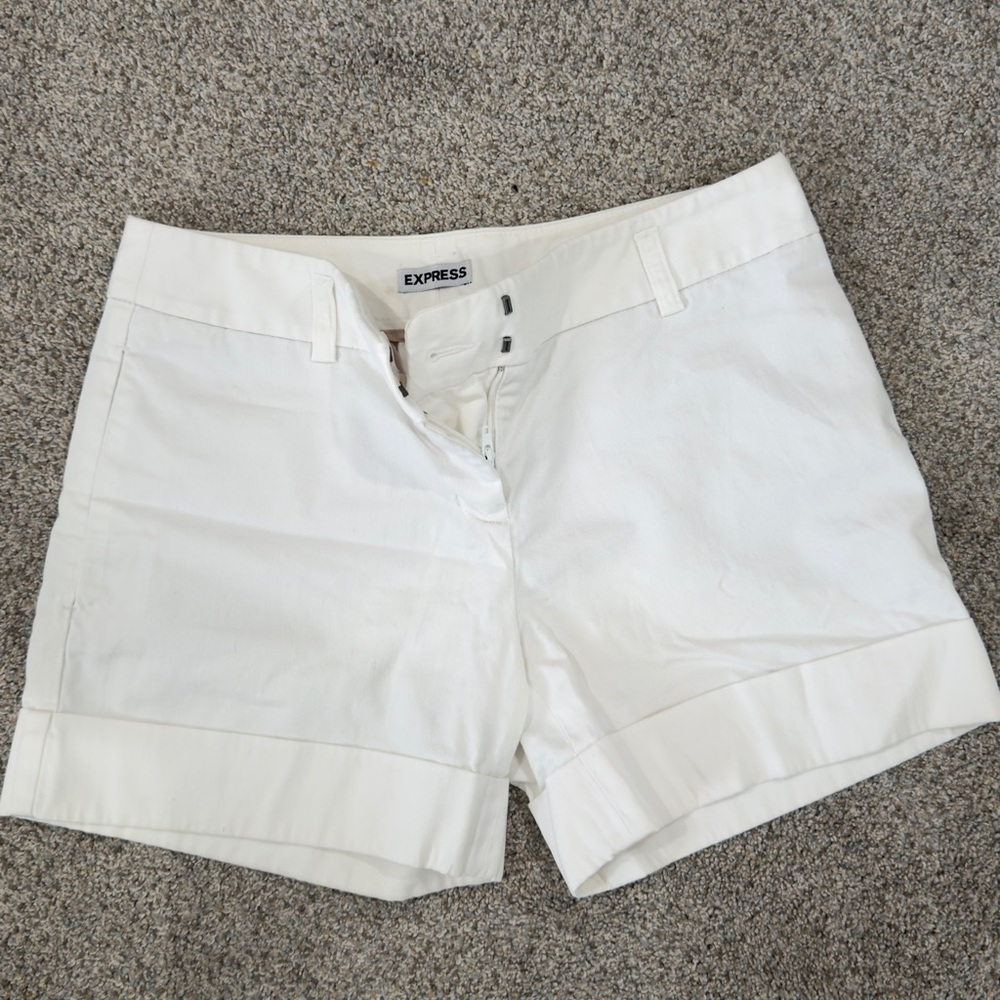 Express Women's Classic White Bermudas